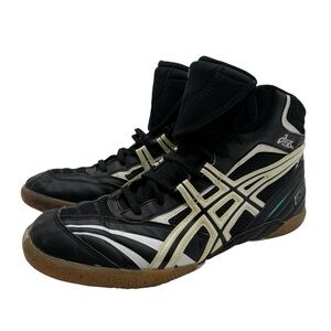 ASICS Split Second V Mens 13 Wrestling Shoes Sneakers Black JY401 Gum Sole